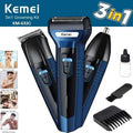 Kemei KM-6332 3-in-1 Rechargeable Electric Shaver & Men's Grooming Kit