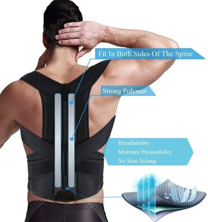 Premium Adjustable Back Posture Corrector Belt for Men & Women – Instant Back & Shoulder Pain Relief Brace