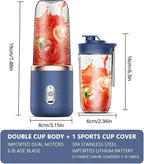 Hexa-Blade Rechargeable Portable Juicer Blender – 400ml Personal Smoothie Maker Cup