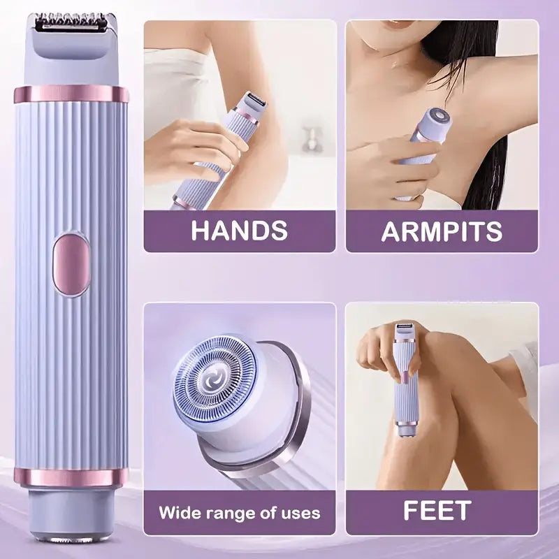 2-in-1 Dual Head Electric Lady Shaver & Bikini Trimmer – Painless Wet & Dry Hair Removal