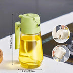 2-in-1 Glass Oil Sprayer & Pouring Dispenser – Leakproof Cooking Bottle for Air Fryer