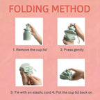 Collapsible Silicone Foldable Sports Water Bottle – 600ml Leakproof Outdoor Travel Bottle
