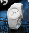 White Aura Premium Wrist Watch – Lightweight Fashion Watch with Butterfly Lock.