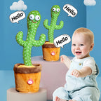 USB Charging Dancing & Talking Cactus Plush Toy – Mimic Vocal Recording Interactive Toy