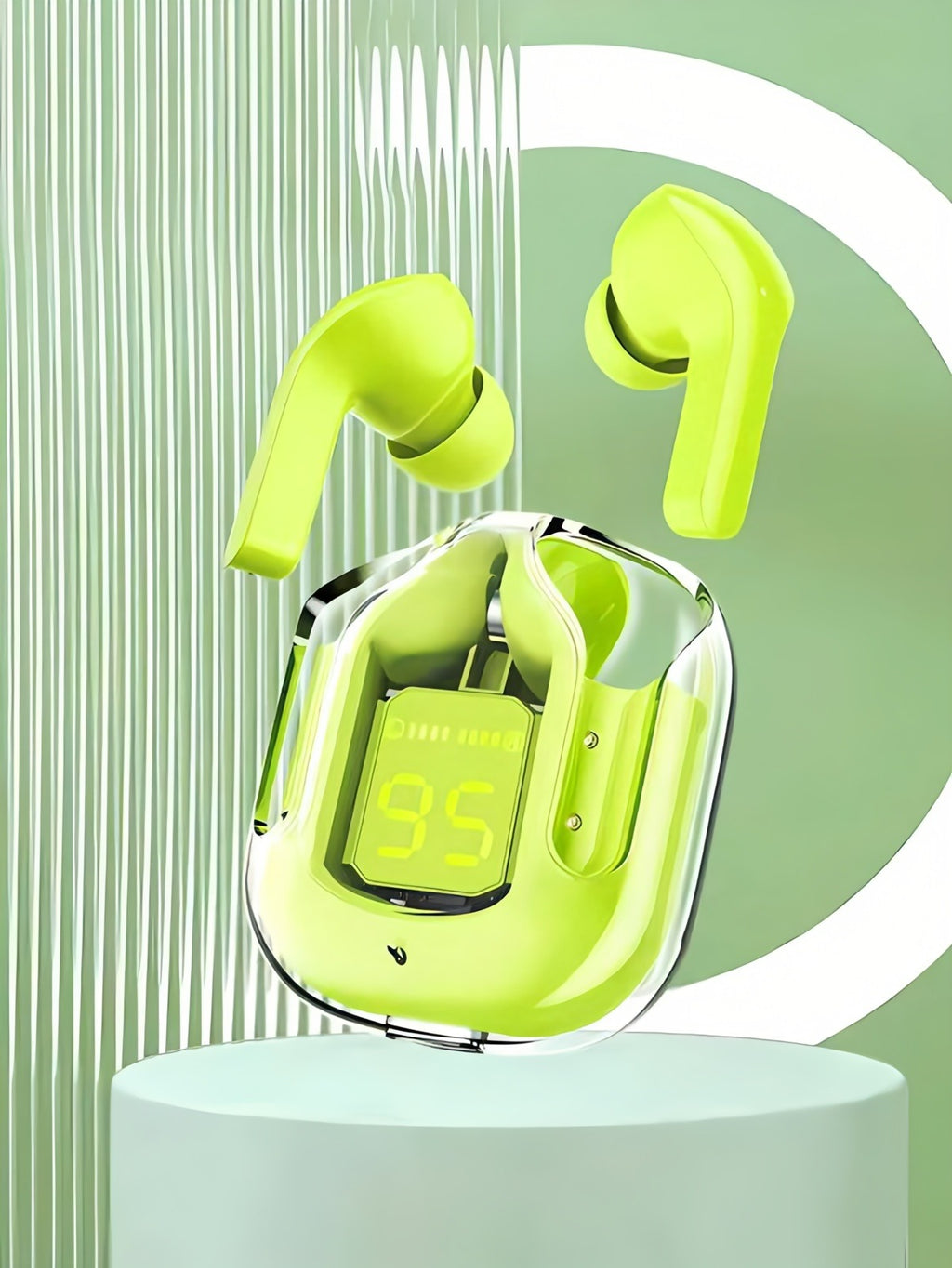 Air 31 Transparent TWS Wireless Earbuds – Crystal Bluetooth 5.3 Headset with LED Display