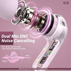 Air 31 Transparent TWS Wireless Earbuds – Crystal Bluetooth 5.3 Headset with LED Display