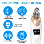 Upgraded Blackhead Remover Vacuum – Facial Pore Cleaner & Whitehead Extractor Tool