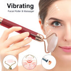 2-in-1 Electric Facial Roller Massager & Sonic Contour Beauty Bar Set