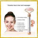 2-in-1 Electric Facial Roller Massager & Sonic Contour Beauty Bar Set