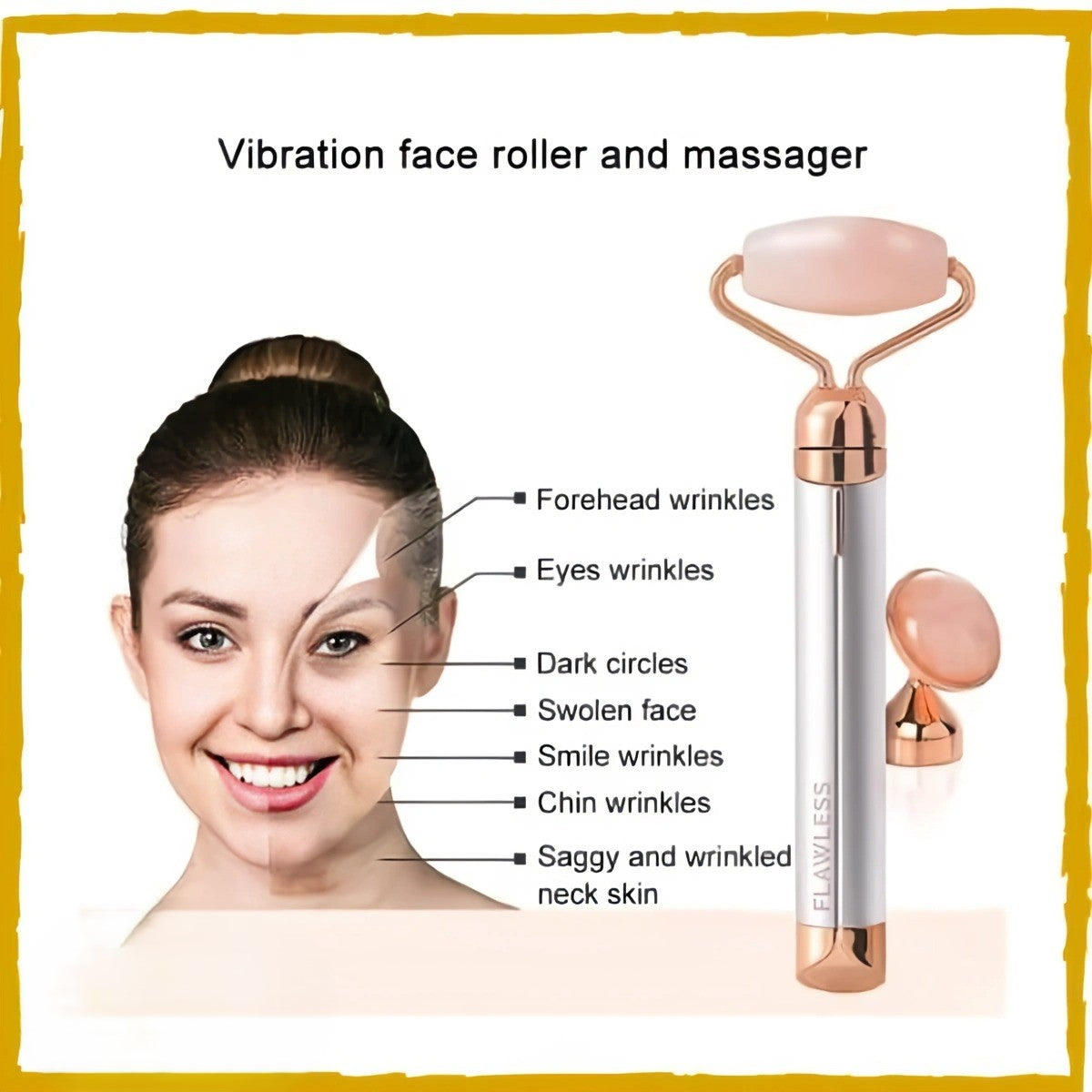 2-in-1 Electric Facial Roller Massager & Sonic Contour Beauty Bar Set