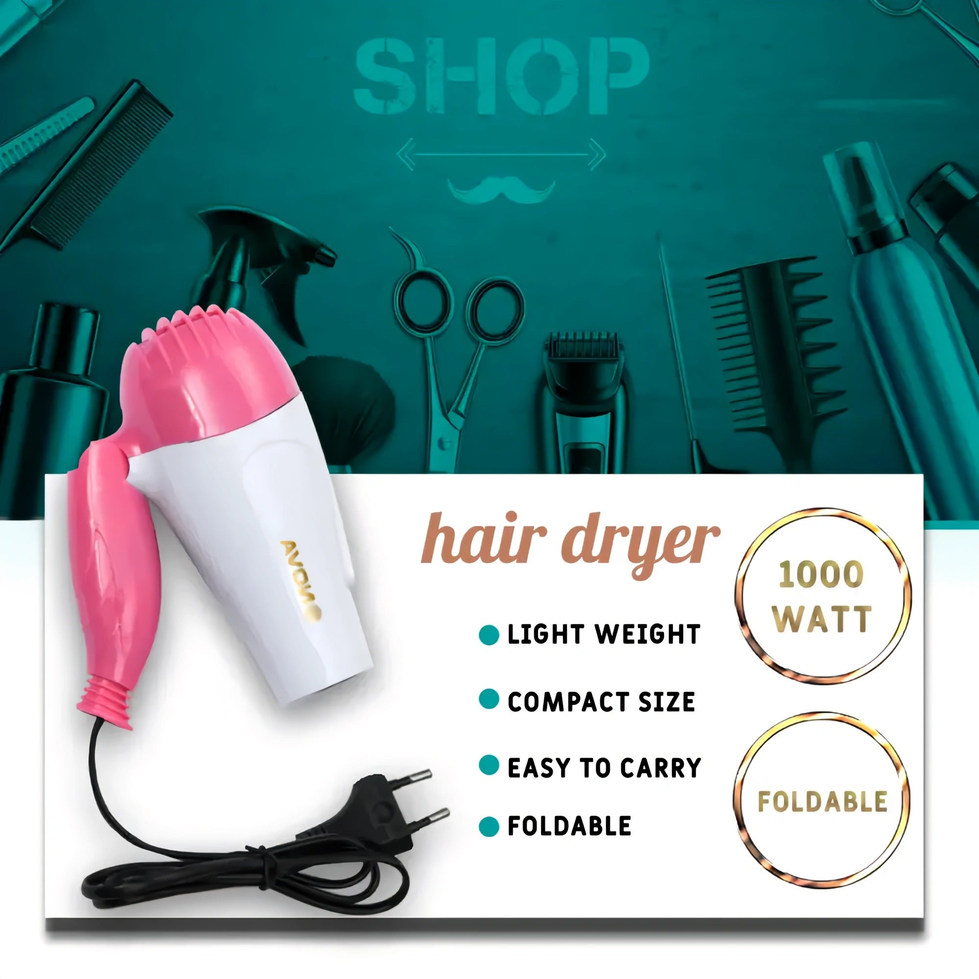 Ultimate Hair Styling Salon Combo – High-Speed Hair Dryer + 2-in-1 Straightener & Curler
