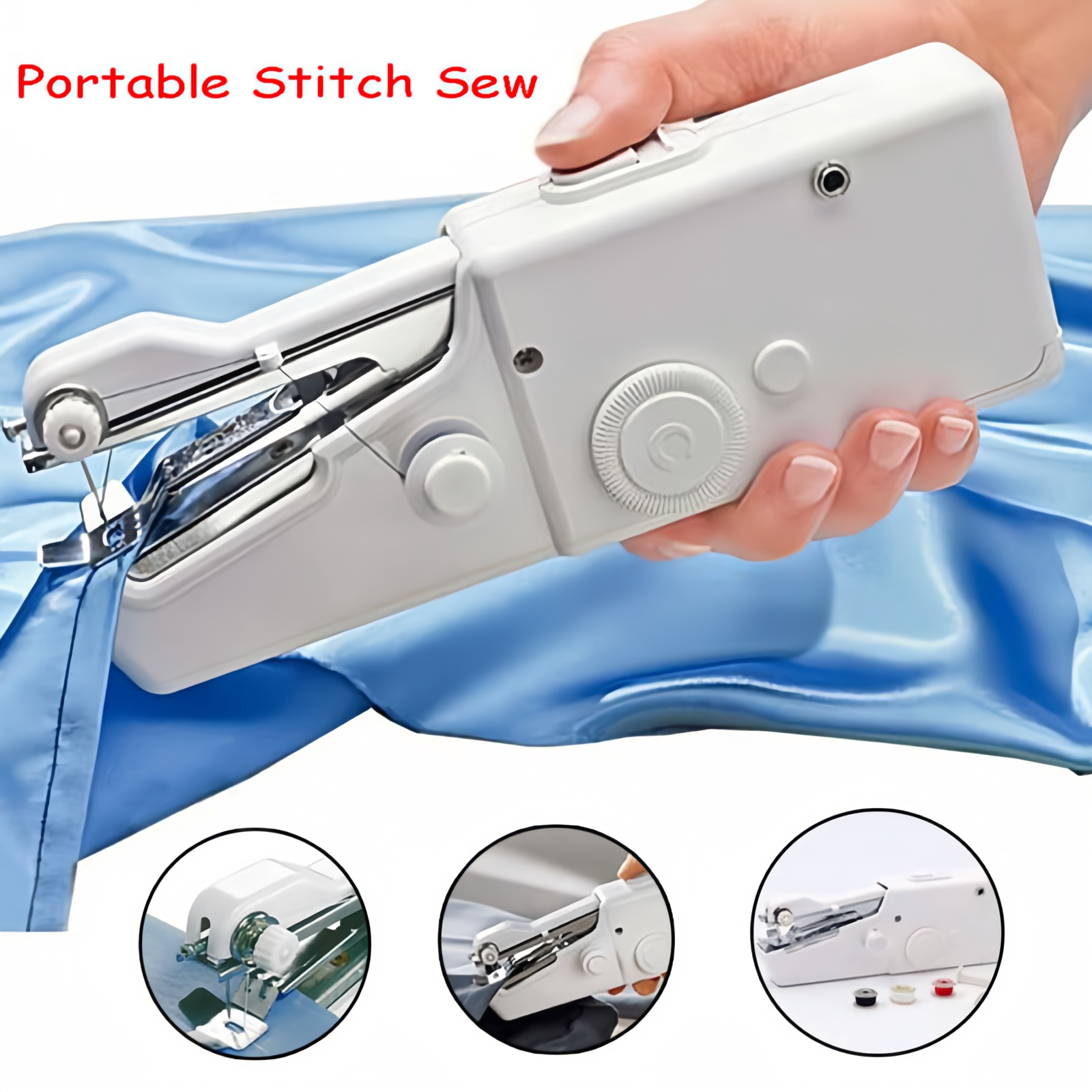 Mini Handheld Portable Sewing Machine – Cordless Compact Stitching Household Tool
