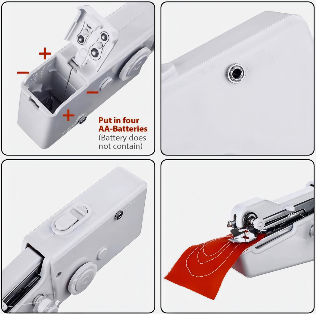 Mini Handheld Portable Sewing Machine – Cordless Compact Stitching Household Tool