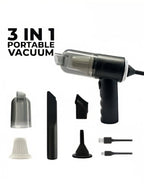3-in-1 Portable Car Vacuum Cleaner – High Suction Wireless Handheld Cleaner