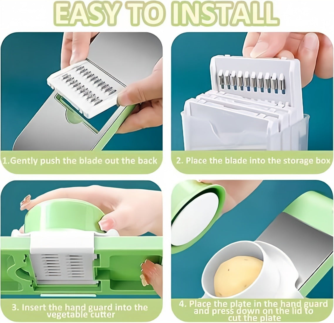 5-in-1 Multi-Functional Vegetable Cutter – Kitchen Grater Slicer & Shredder Peeler