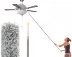 100-Inch Extendable Microfiber Duster – Long Stainless Steel Pole High-Ceiling Mop