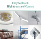 100-Inch Extendable Microfiber Duster – Long Stainless Steel Pole High-Ceiling Mop