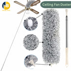 100-Inch Extendable Microfiber Duster – Long Stainless Steel Pole High-Ceiling Mop