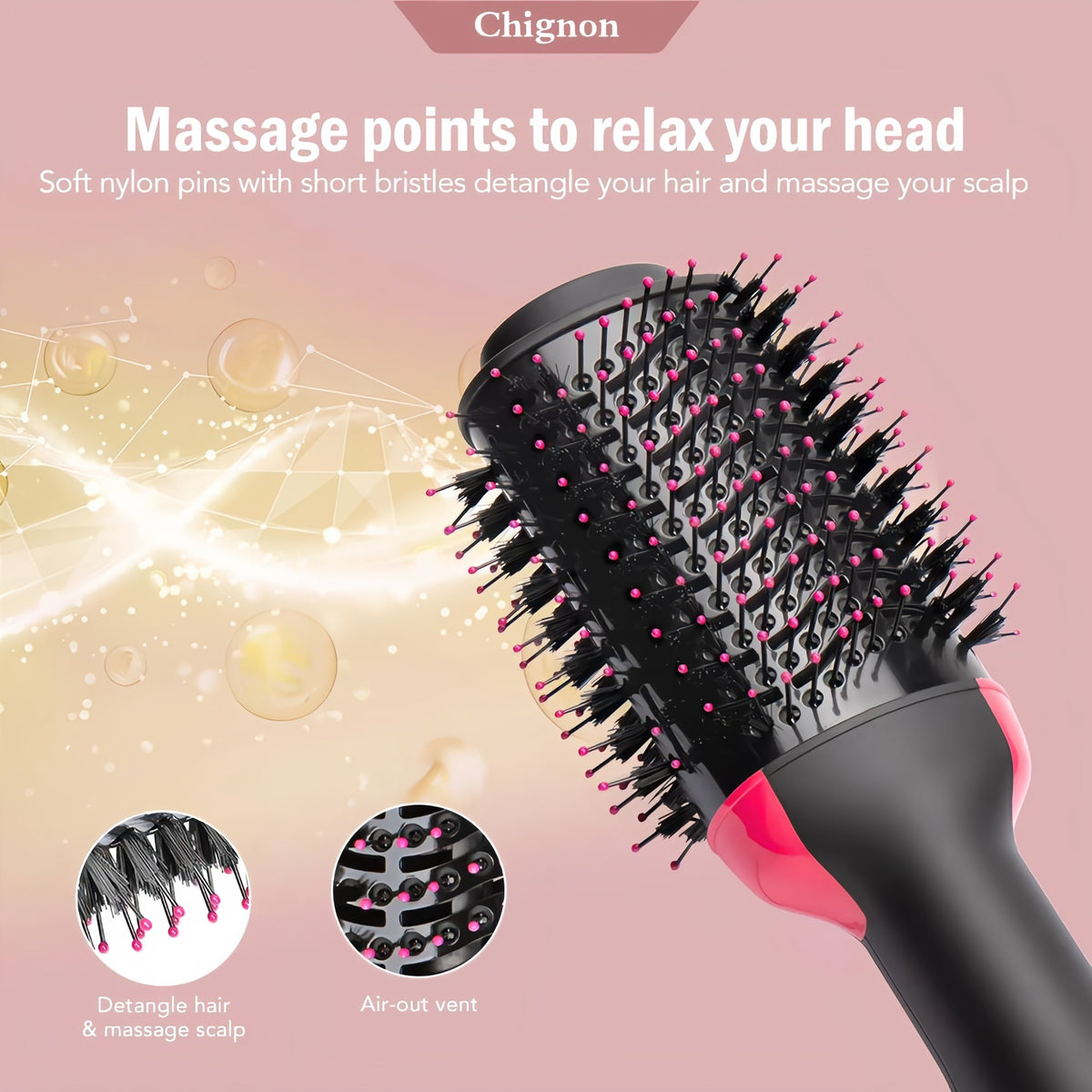 Hot Air Brush Multi-Function Hair Dryer – One Step Professional Salon Styler Comb