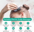 Electric Scalp Massager – 4-Head Cordless Deep Tissue Hair Massage Brush