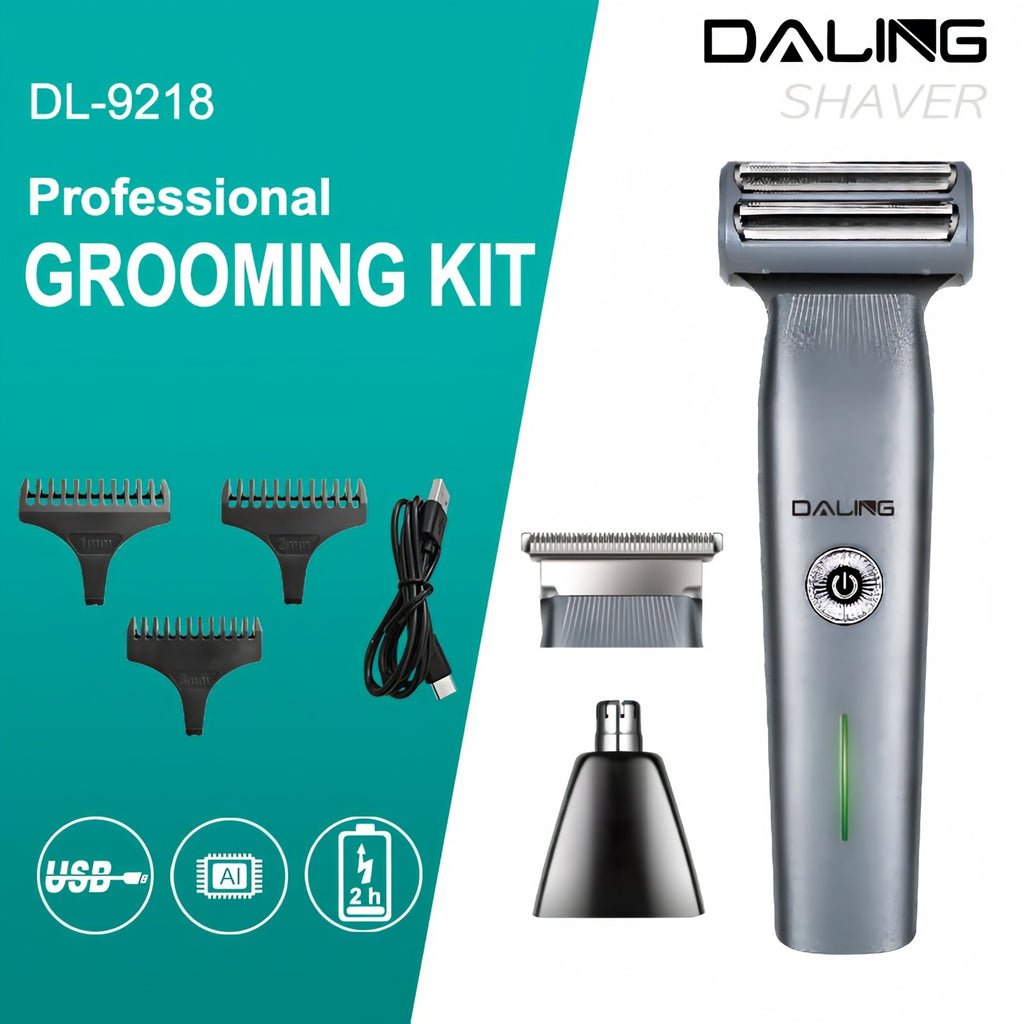 Daling 3-in-1 Professional Electric Shaver – Floating Head Men's Grooming Combo Set