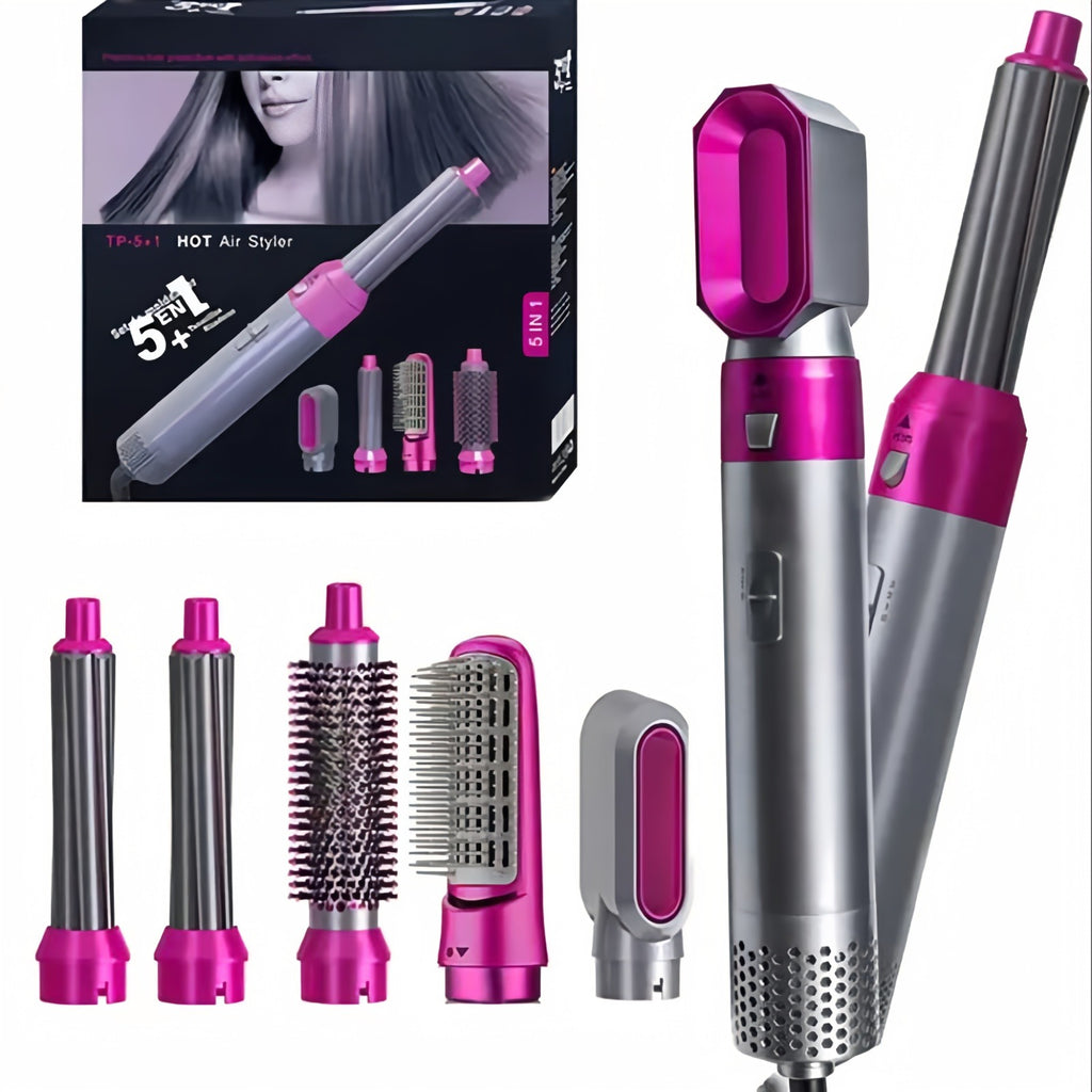 5-in-1 Electric Blow Dryer & Hair Curling Kit – Multi-Head Ceramic Comb Styler