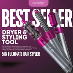 5-in-1 Electric Blow Dryer & Hair Curling Kit – Multi-Head Ceramic Comb Styler