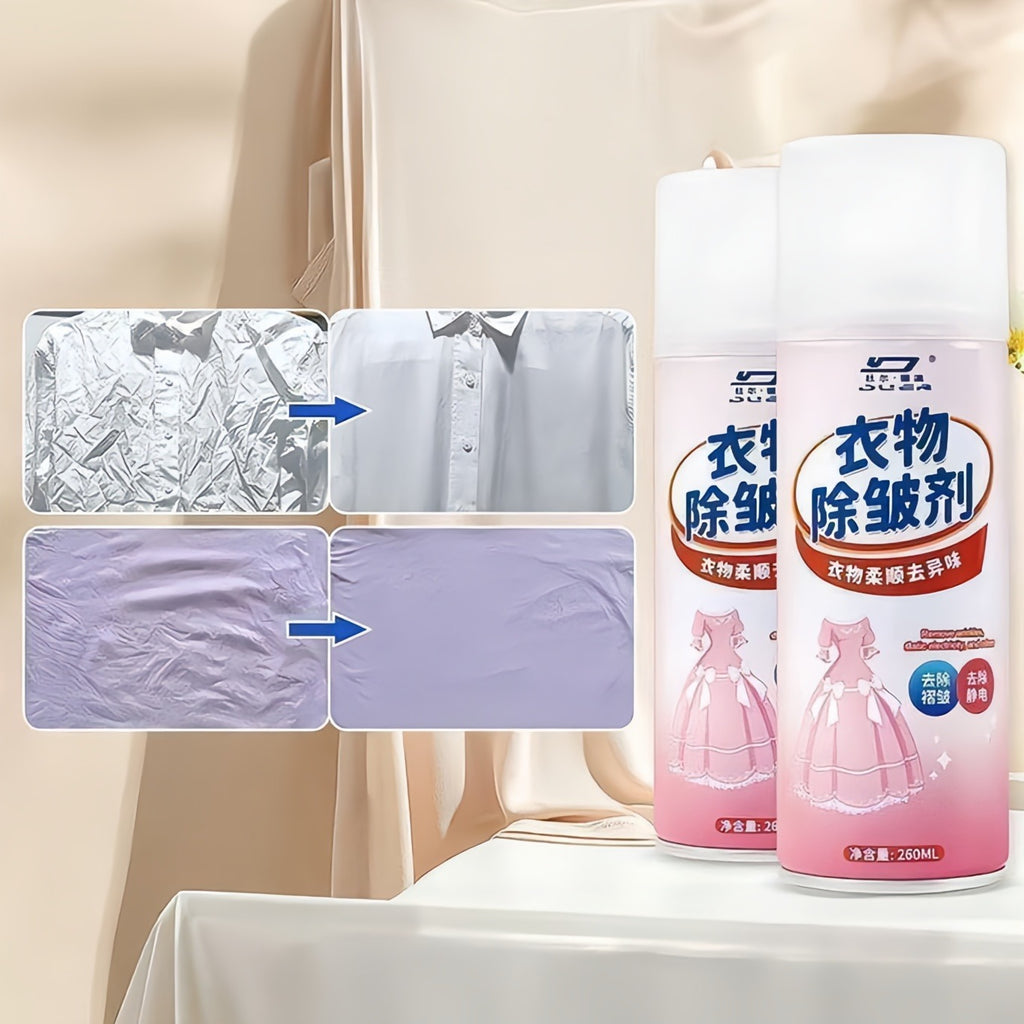 Instant Crease Remover Spray – 260ml Wrinkle Release Garment Refresher