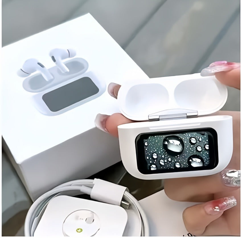 A9 Pro 2 Touchscreen TWS Earbuds – Smart LCD Charging Case Bluetooth 5.3 Headset
