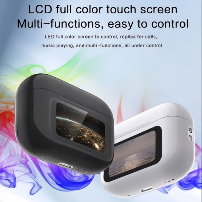 A9 Pro 2 Touchscreen TWS Earbuds – Smart LCD Charging Case Bluetooth 5.3 Headset