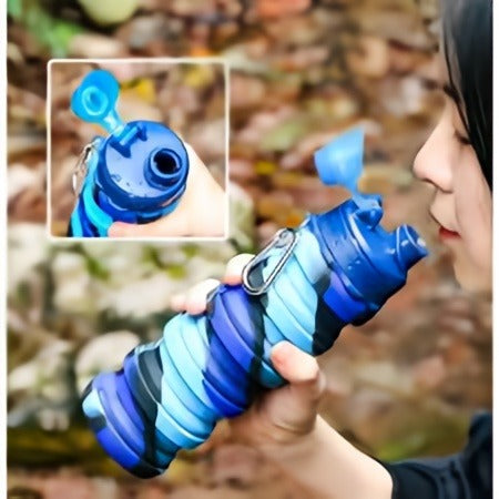 Creative 500ml Collapsible Silicone Travel Cup – Foldable Sports Water Bottle