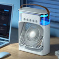 5-Nozzle Spray Portable Desktop Air Cooler Fan – 3-in-1 Humidifier & LED Ambient Light