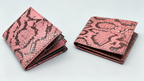 Men's Slim Leather Wallet – Textured Exotic Snake Pattern Pocket Organizer