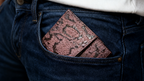 Men's Slim Leather Wallet – Textured Exotic Snake Pattern Pocket Organizer