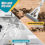 Adjustable Squeeze Floor Cleaning Magic Sponge Mop – Long Telescopic Handle Mop