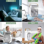 5-Nozzle Spray Portable Desktop Air Cooler Fan – 3-in-1 Humidifier & LED Ambient Light