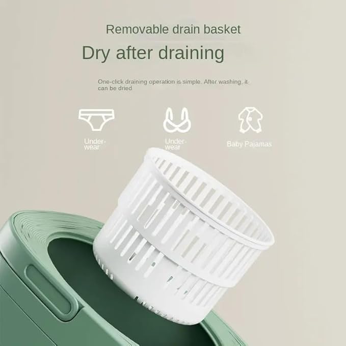 Home.Co- Foldable Mini Washing Machine - With Spin Dryer