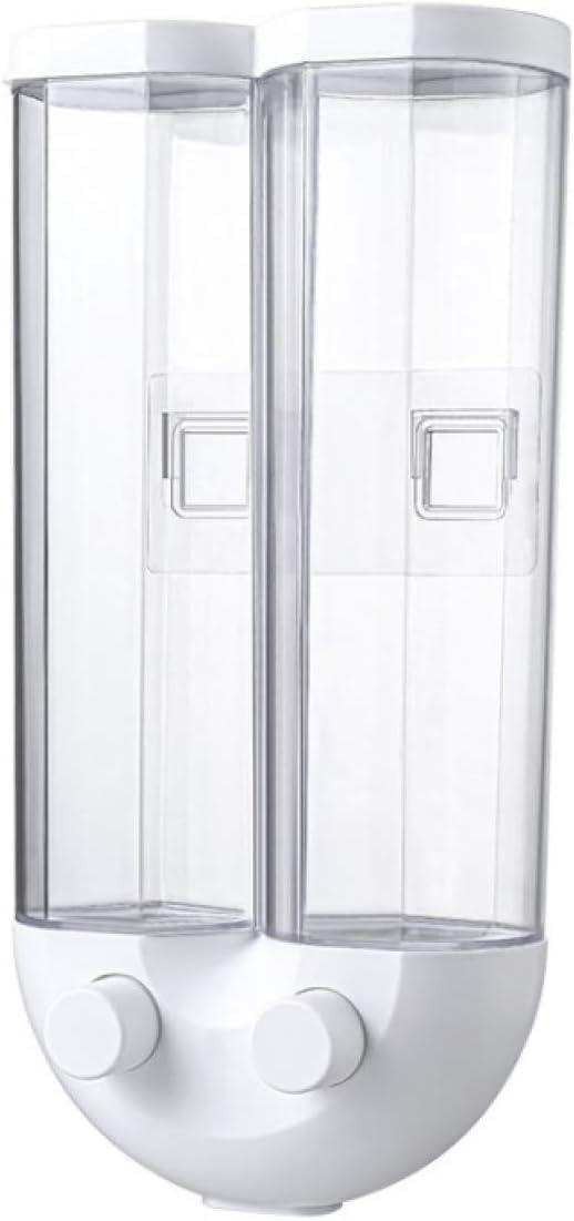 Wall Mounted Dual Compartment Cereal Storage Dispenser – Push Type Sealed Grain Tank