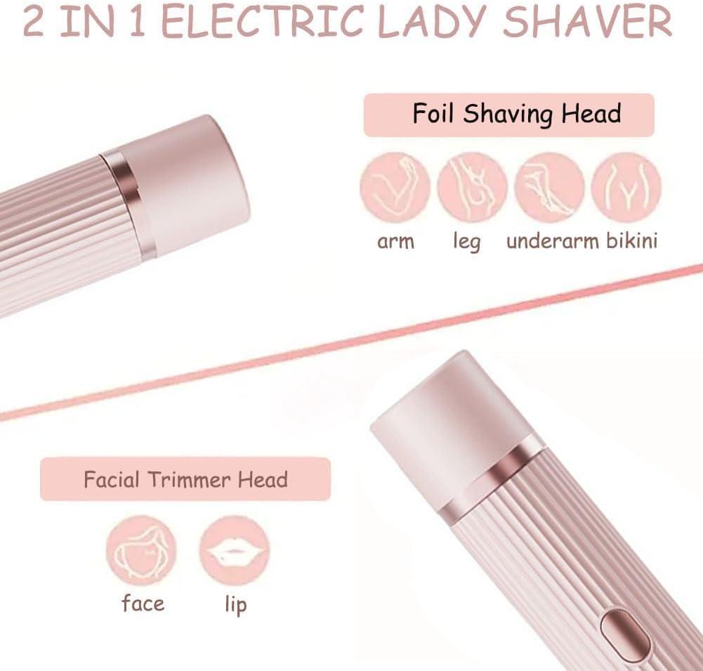 2-in-1 Dual Head Electric Lady Shaver & Bikini Trimmer – Painless Wet & Dry Hair Removal