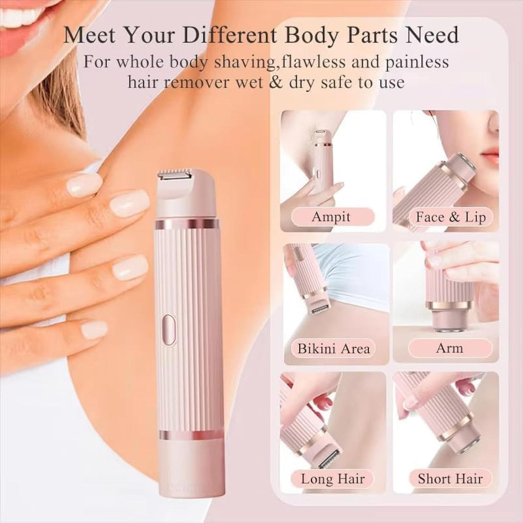 2-in-1 Dual Head Electric Lady Shaver & Bikini Trimmer – Painless Wet & Dry Hair Removal