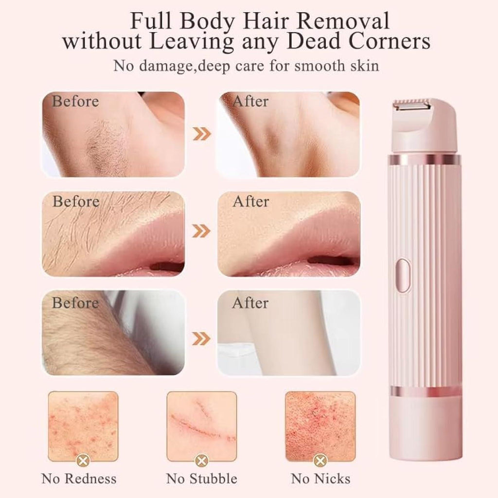 2-in-1 Dual Head Electric Lady Shaver & Bikini Trimmer – Painless Wet & Dry Hair Removal