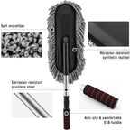Telescopic Microfiber Car Duster Brush – Extendable Handle Scratch-Free Cleaning Mop