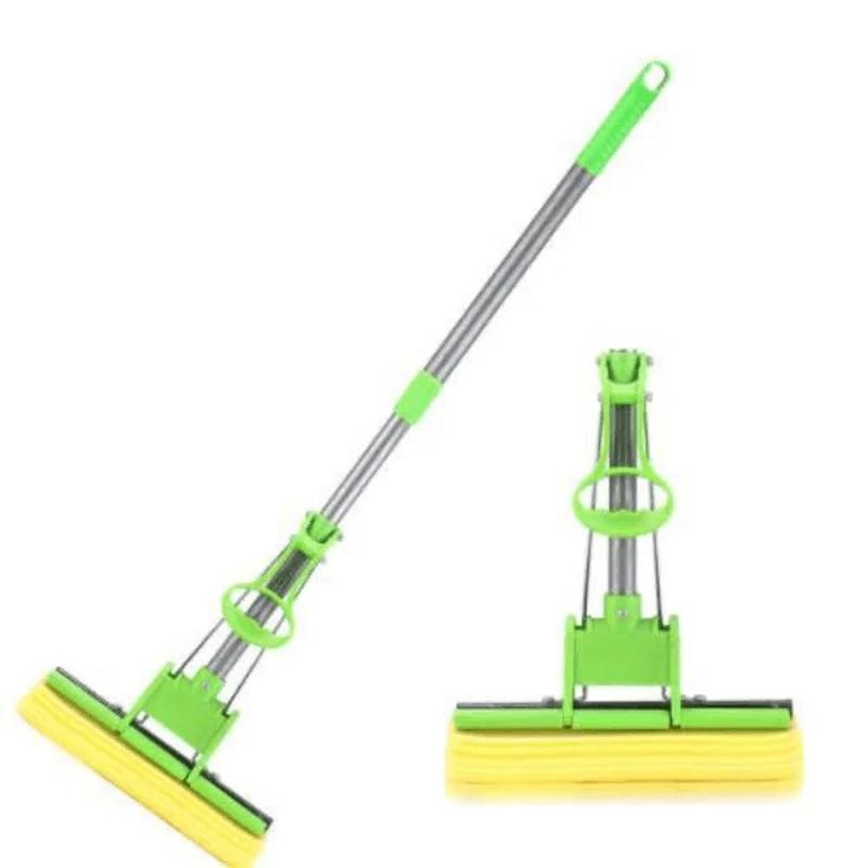 Adjustable Squeeze Floor Cleaning Magic Sponge Mop – Long Telescopic Handle Mop