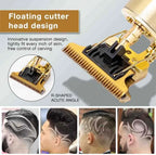 Professional T9 Metal Body Cordless Hair Clipper & Beard Trimmer Kit