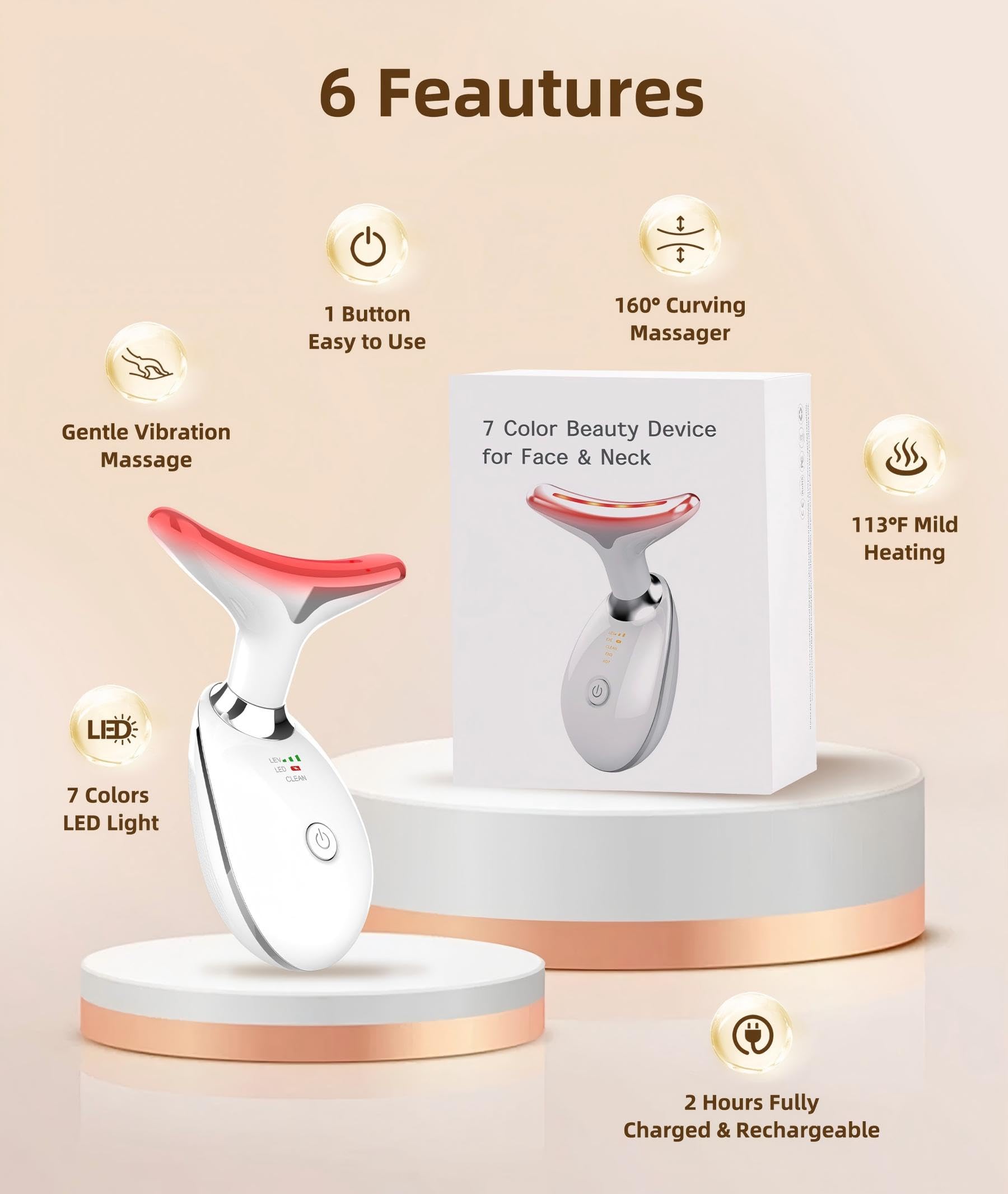Vibrating Face & Neck Firming Tool – Anti-Aging Sonic Sculpting & Skin Tightening Device