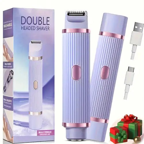 2-in-1 Dual Head Electric Lady Shaver & Bikini Trimmer – Painless Wet & Dry Hair Removal