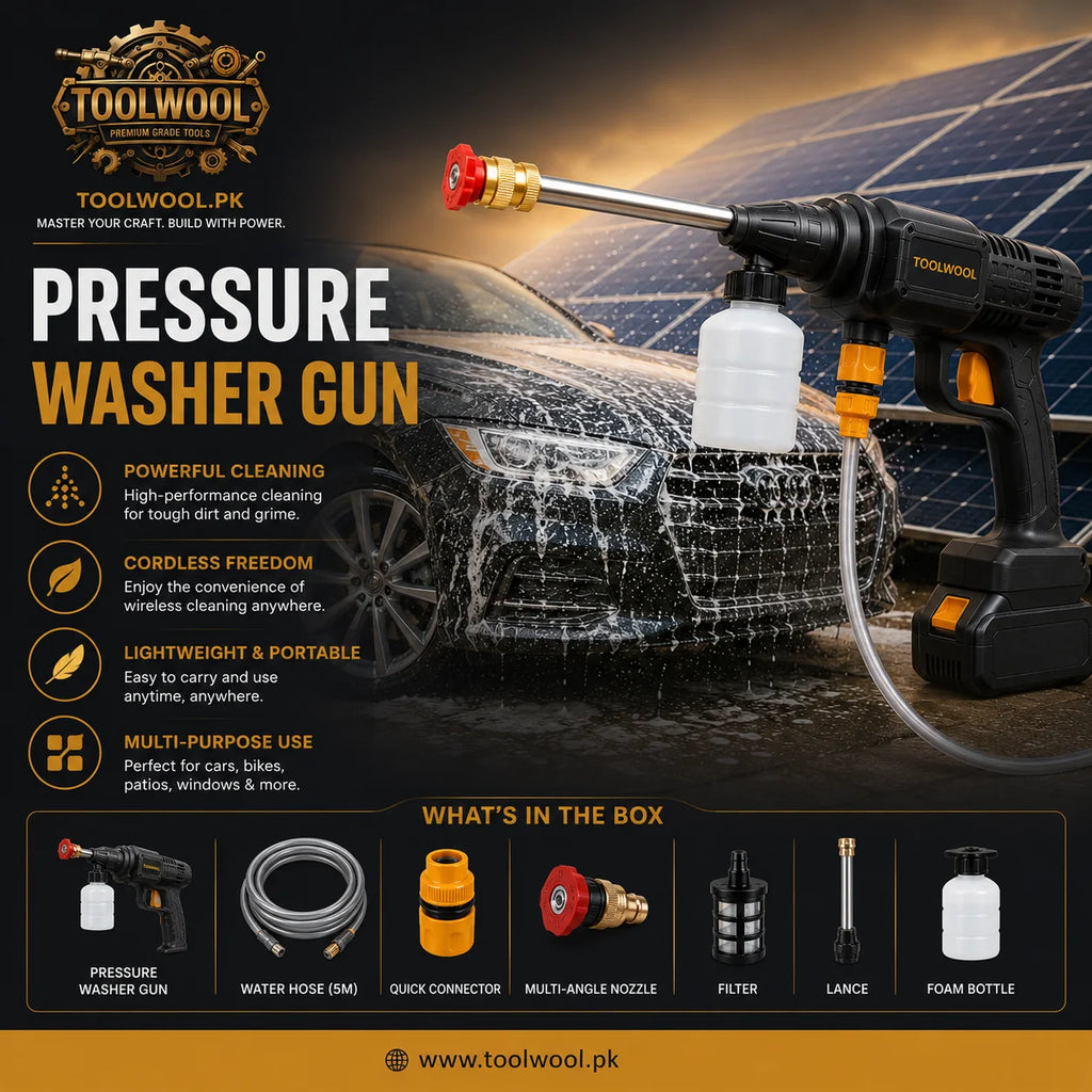 48V Max Cordless High Pressure Water Jet Gun – Portable Wireless Car Wash Foam Sprayer