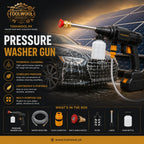 48V Max Cordless High Pressure Water Jet Gun – Portable Wireless Car Wash Foam Sprayer