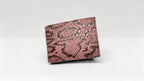 Men's Slim Leather Wallet – Textured Exotic Snake Pattern Pocket Organizer