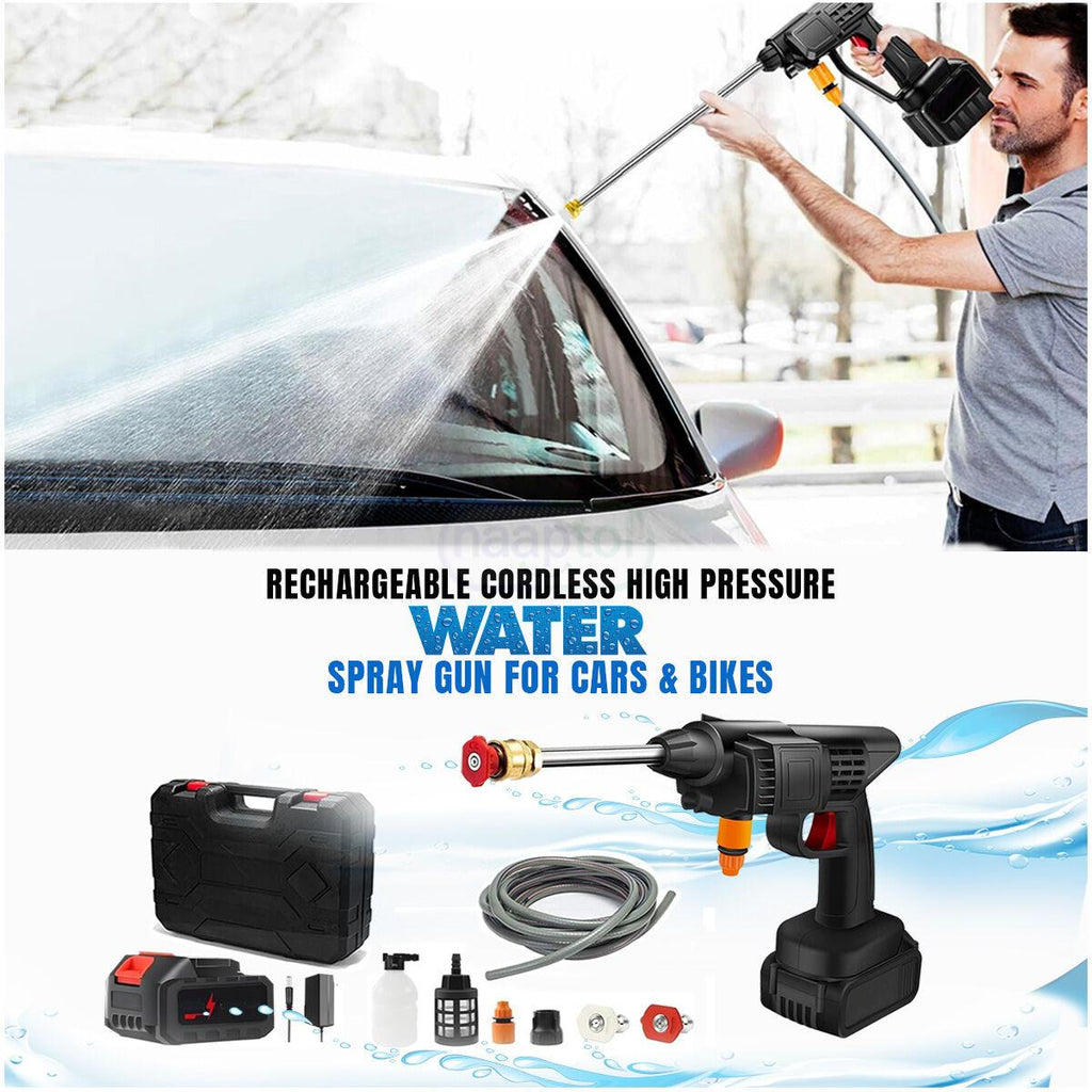 48V Max Cordless High Pressure Water Jet Gun – Portable Wireless Car Wash Foam Sprayer